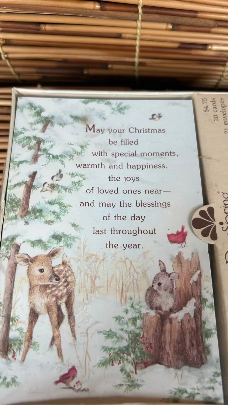 Daysprings Vintage Christmas Holiday Cards Deer Bunny Cardinal 20 Cards Sealed